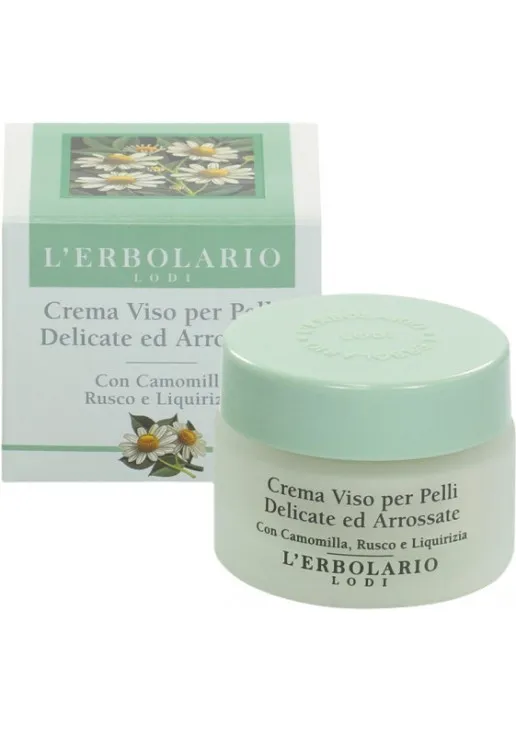 Крем для ніжної шкіри обличчя на основі ромашки та іглиці Crema Viso Per Pelli Delicate Ed Arrossate - фото 1