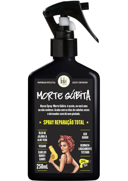 Спрей-термозахист для відновлення волосся Spray Morte Subita Reparação Total - фото 1