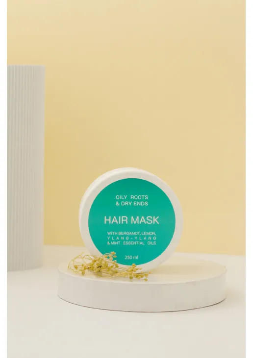 Маска для жирних коренів та сухих кінчиків Hair Mask With Bergamot, Lemon Ylang-Ylang & Mint Essential Oils - фото 2