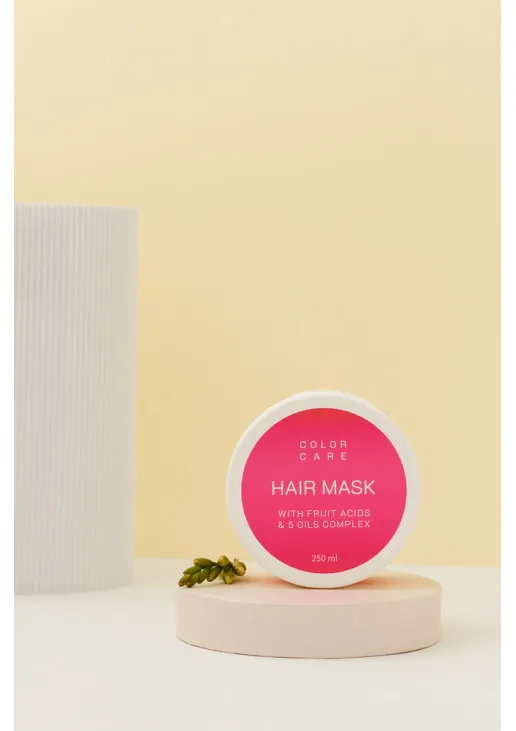 Маска для захисту кольору натурального та фарбованого волосся Hair Mask With Fruit Acids & 5 Oils Complex - фото 2
