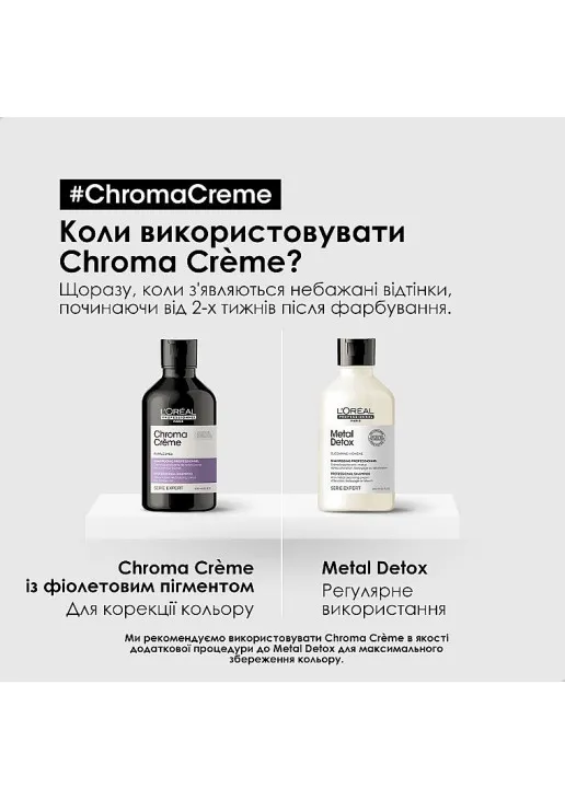 Крем-шампунь для нейтралізації небажаної жовтизни Chroma Creme Purple Shampoo - фото 2