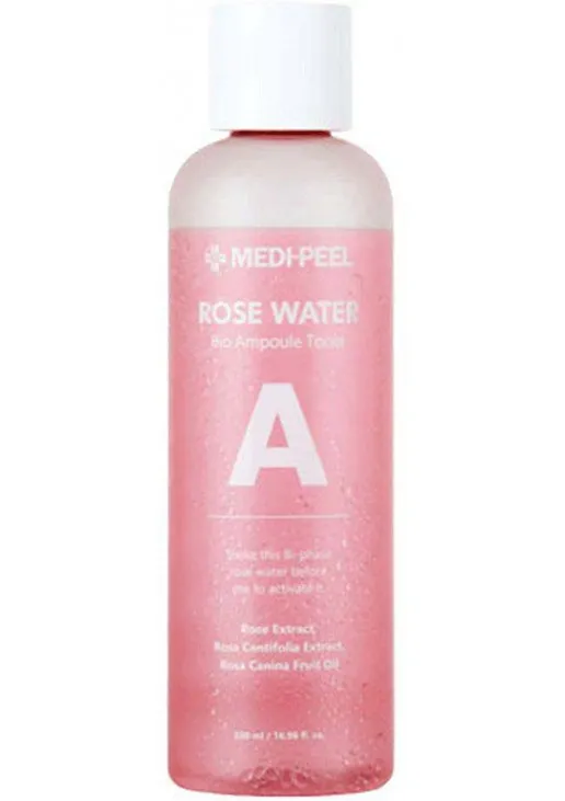 Двофазний тонер для обличчя з трояндою Rose Water Bio Ampoule Toner - фото 1
