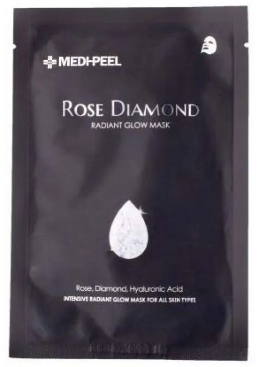 Тканинна маска для сяйва шкіри обличчя Rose Diamond Radiant Glow Mask - фото 1