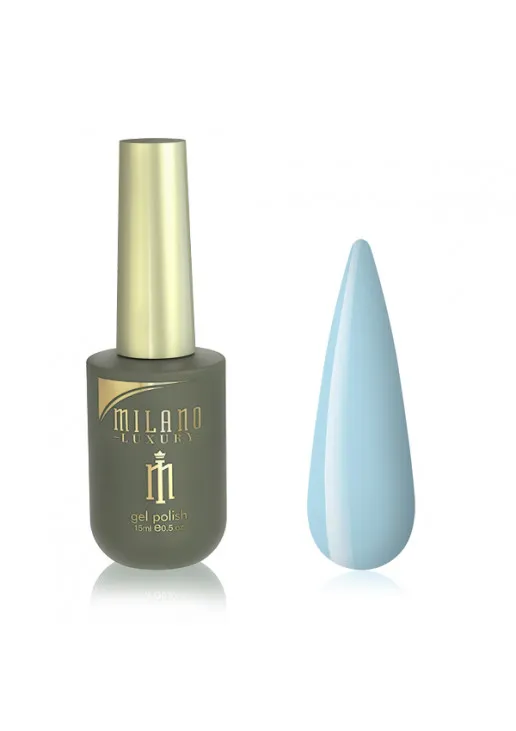 Гель-лак для нігтів блакитний пил Milano Luxury №037, 15 ml - фото 1