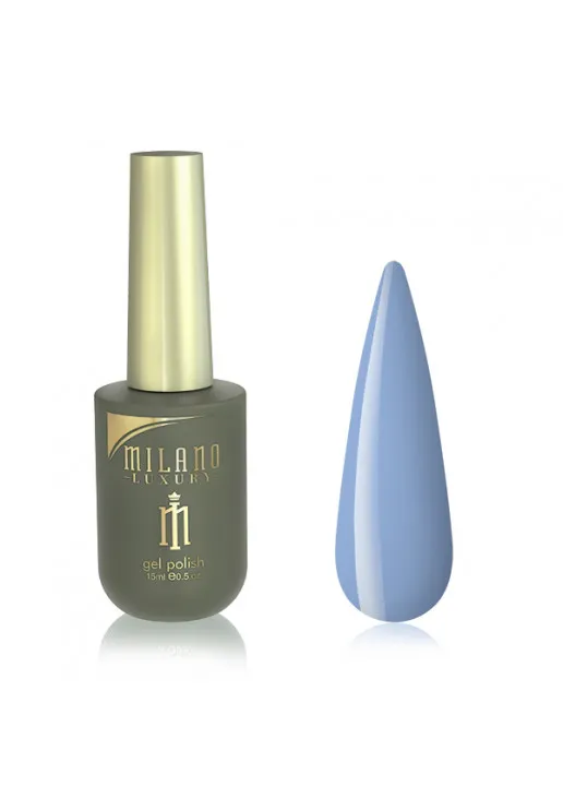 Гель-лак для нігтів сіро-блакитний Milano Luxury №040, 15 ml - фото 1