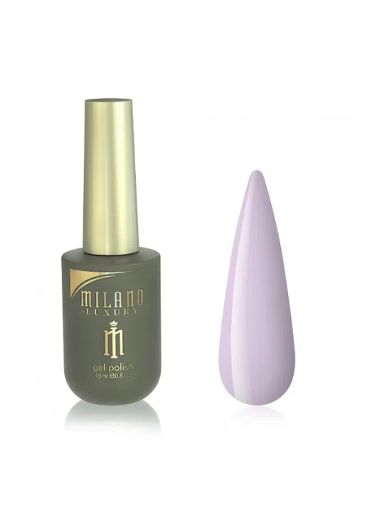 Гель-лак для нігтів дуже блідий фіолетовий Milano Luxury №046, 15 ml - фото 1