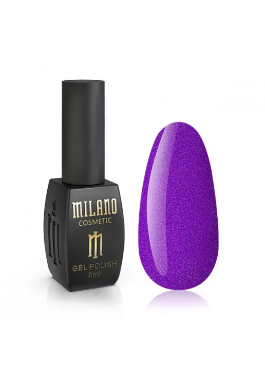 Гель-лак для ногтей пурпурный пейсли Milano №091, 8 ml - фото 1