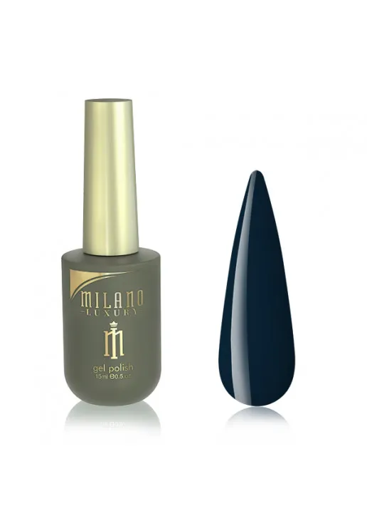 Гель-лак для нігтів чорна смола Milano Luxury №099, 15 ml - фото 1