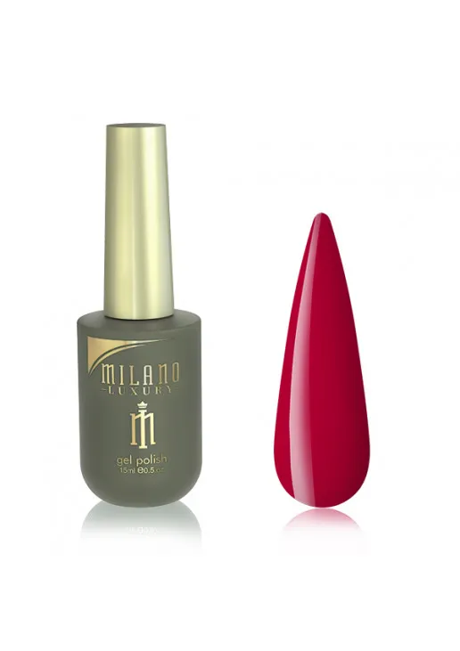 Гель-лак для нігтів алізариново-червоний Milano Luxury №123, 15 ml - фото 1