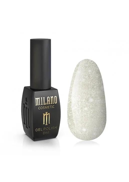 Гель-лак для нігтів срібний пісок Milano №124, 8 ml - фото 1