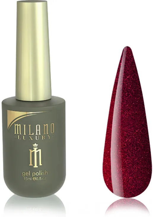 Гель-лак для нігтів червона зірка Milano Luxury №138, 15 ml - фото 1