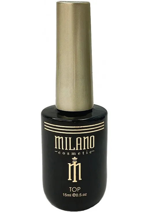 Топ для гель-лаку прозорий із шиммером Milk Top No Sticky Milano, 15 ml - фото 1