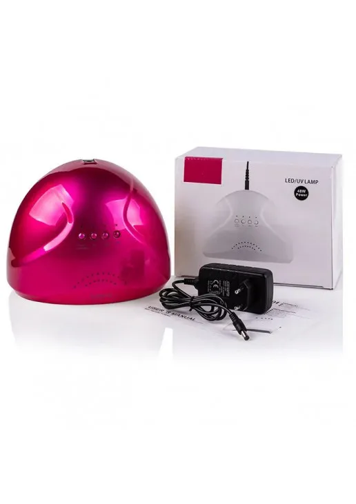 Лампа для манікюру та педикюру LED/UV Nail Lamp Pink 48W - фото 4