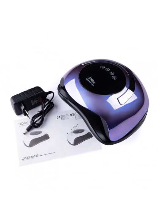 Лампа для манікюру та педикюру LED+UV Nail Lamp BQ-5T Mirror Violet - фото 5