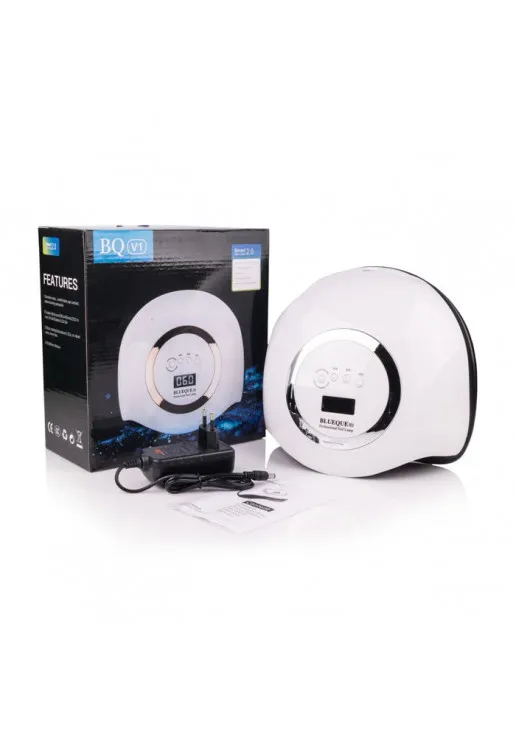Лампа для манікюру та педикюру LED+UV Nail Lamp BQ-V1 Silver - фото 5