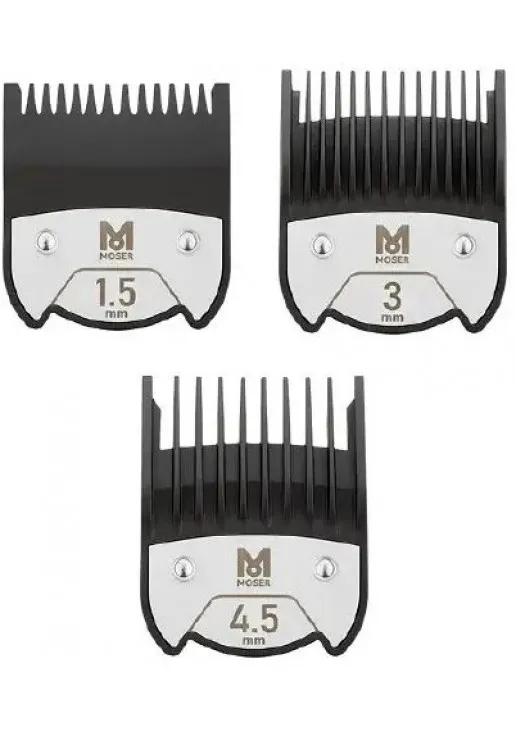 Moser Набір магнітних насадок Magnetic Premium Attachment Combs 1.5/3/4.5 mm - фото 1