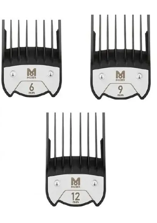 Moser Набір магнітних насадок Magnetic Premium Attachment Combs 6/9/12 mm - фото 1
