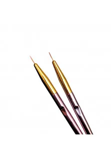 Пензлик для тонких ліній середній з рожевою ручкою за ціною 80₴  у категорії Інструменти для манікюру та педикюру Тип Пензель для дизайну