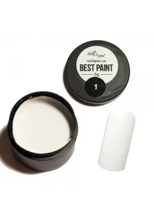 Гель-фарба для нігтів біла Best Paint №1 за ціною 155₴  у категорії Гель-фарби для нігтів Бренд Nailapex