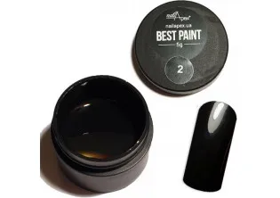 Гель-фарба для нігтів чорна Best Paint №2 за ціною 155₴  у категорії Переглянуті товари