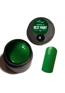 Гель-фарба для нігтів зелена Best Paint №6 в Україні