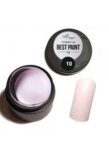 Гель-фарба для нігтів біло-рожева Best Paint №10 за ціною 155₴  у категорії Товари для манікюра та педикюра Тип Гель-фарба для нігтів