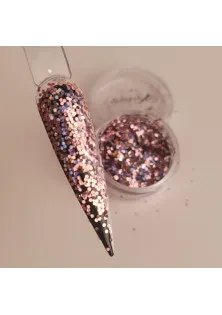 Декор для нігтів міні-шестигранники рожева пудра в Україні