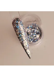 Декор для нігтів голограмні міні-шестигранники сріблясті в Україні