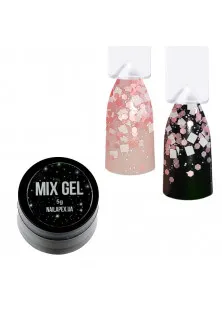 Мікс гель для нігтів Вишиванка ніжно рожева Mix Gel №14 в Україні