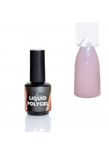 Рідкий полігель для нігтів теплий рожевий із шимером Liquid Polygel №8 в Україні