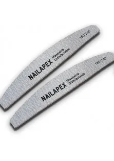 Купити Nailapex Пилка сіра човник 180/240 вигідна ціна