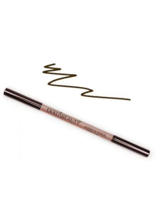 Стійкий олівець для брів із щіточкою Темно-коричневий Eyebrow Pencil Dark Brown - фото 1