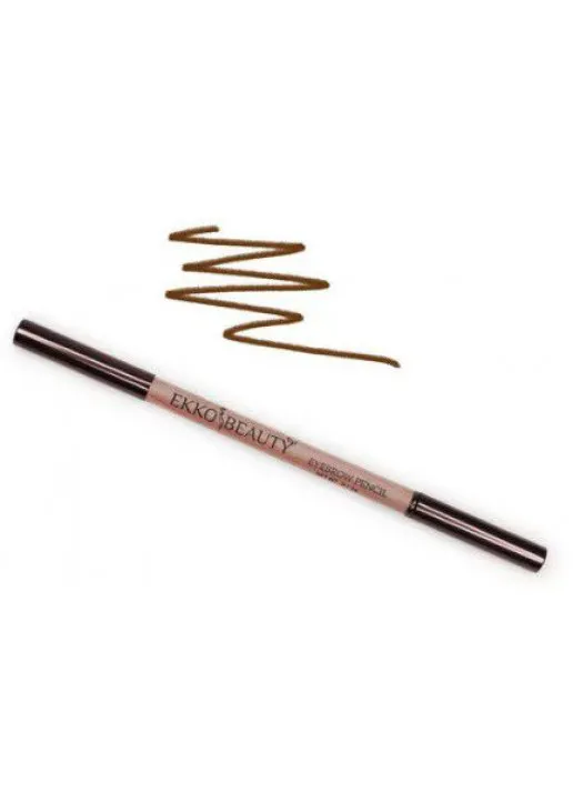 Стійкий олівець для брів із щіточкою Середньо-коричневий Eyebrow Pencil Medium Brown - фото 1