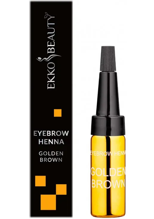 Хна для брів Золотисто-коричнева Eyebrow Henna Golden Brown - фото 3