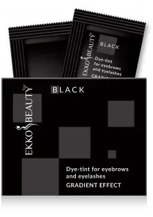 Купити Ekko Beauty Фарба-тінт для брів та вій з ефектом градієнта тон Чорний Tint For Eyebrows And Eyelashes Gradient Effect Tone Black вигідна ціна