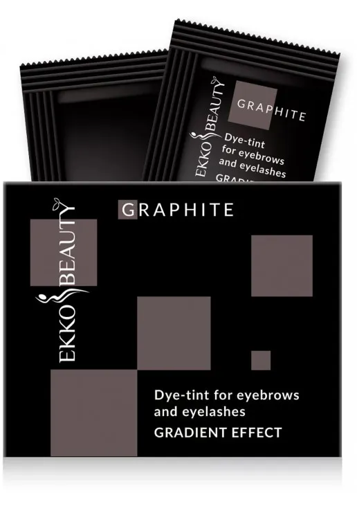 Фарба-тінт для брів та вій з ефектом градієнта тон Графіт Tint For Eyebrows And Eyelashes Gradient Effect Tone Graphite - фото 1