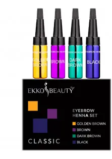 Набор хны для бровей Классик Henna Kit For Eyebrows Classic по цене 729₴  в категории Ekko Beauty Объем 4 шт