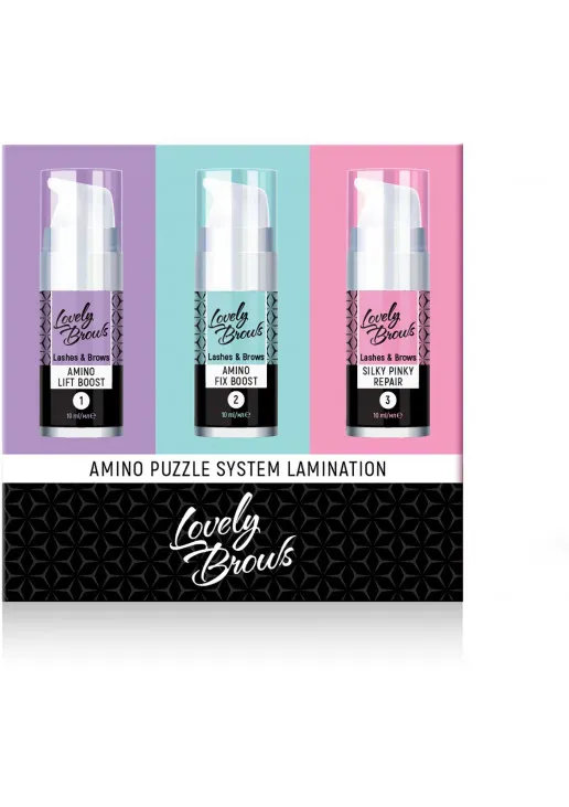 Набір для ламінування брів та вій Eyebrow And Eyelash Amino Puzzle System Lamination - фото 1