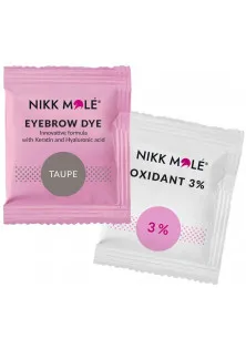 Купити Nikk Mole Фарба для брів та кремовий окислювач Eyebrow Dye Taupe And Oxidant 3% вигідна ціна