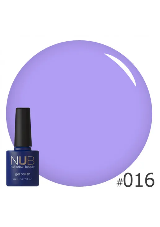Гель-лак для нігтів універсальний NUB Gel Polish №016 - The Color Purple, 8 ml - фото 1