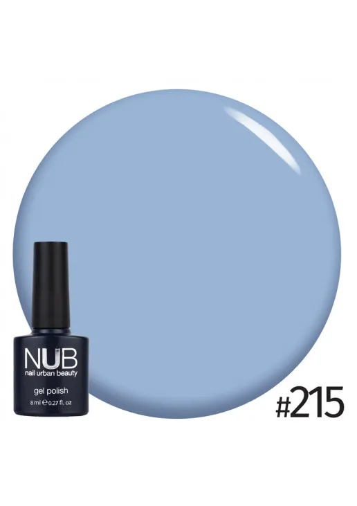 Гель-лак для нігтів універсальний NUB Gel Polish №215 - Stylish Blue, 8 ml - фото 1