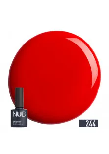 Гель-лак для нігтів універсальний NUB Gel Polish №244 - Scarlet, 8 ml