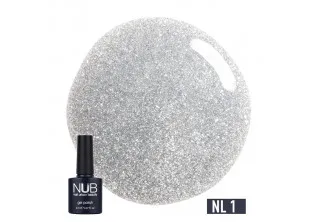 Гель-лак зі світловідбиваючим ефектом NUB Gel Polish Night Light №01 - Clear Silver, 8 ml за ціною 195₴  у категорії Переглянуті товари