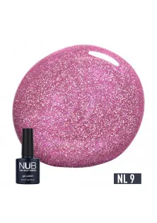 Гель-лак зі світловідбиваючим ефектом NUB Gel Polish Night Light №09 - Flamingo Star, 8 ml