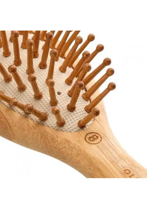 Щетка для волос бамбуковая маленькая Touch Detangle Massage XS - фото 3