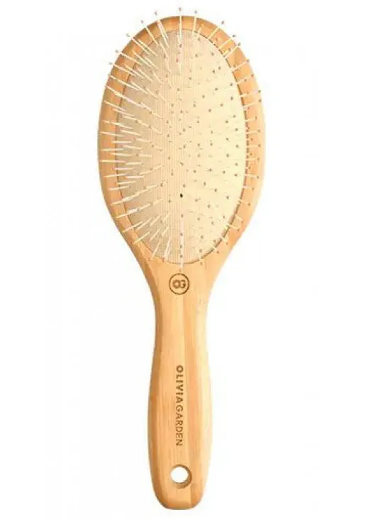 Щітка для волосся бамбукова овальна Touch Detangle Nylon M - фото 1