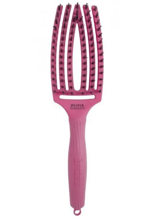 Масажна щітка для волосся FingerBrush Combo Medium Hot Pink - фото 1