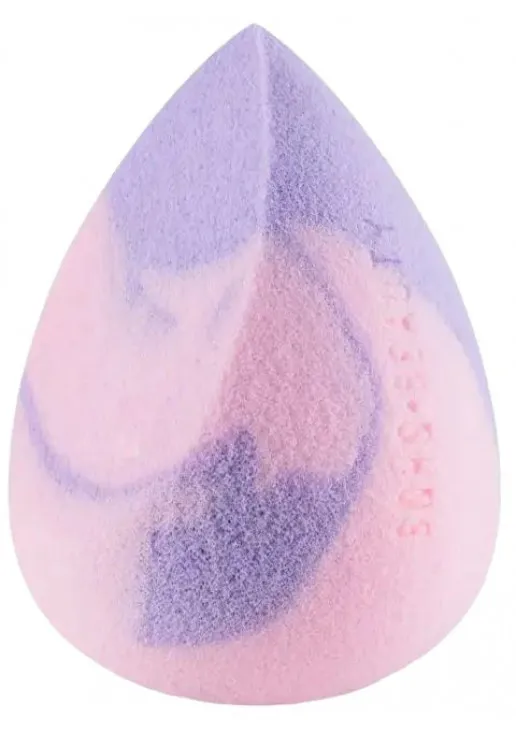 Професійний спонж для макіяжу Makeup Sponge Cut Lilac & Rose №0599 - фото 1