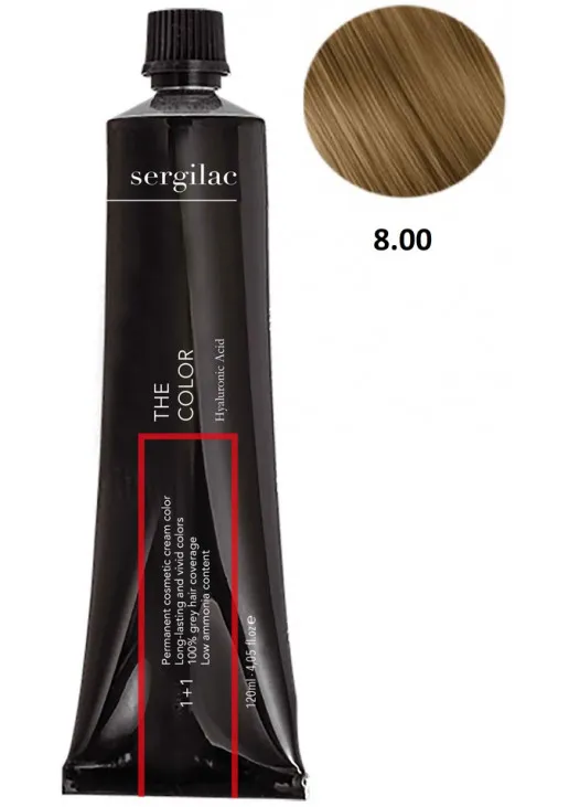 Крем-фарба для волосся Sergilac №8.00 світлий блонд інтенсивний - фото 1
