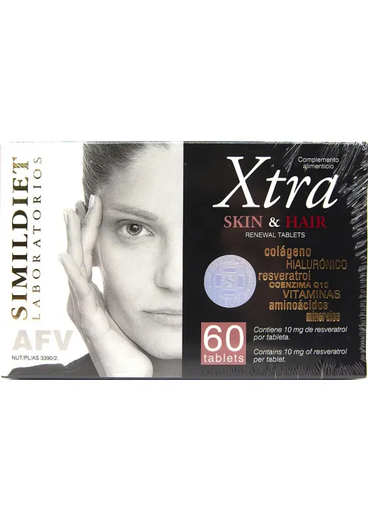 Simildiet Комплекс для краси шкіри та волосся XTRA Skin & Hair 60 Tablets - фото 1